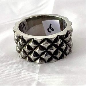 Biker/Goth Tenderizer Ring Stainless Steel Size: 12